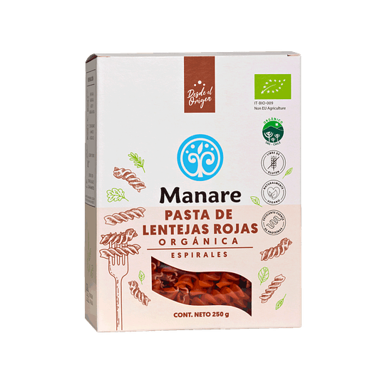 Pasta de Lentejas Rojas Espirales 250g