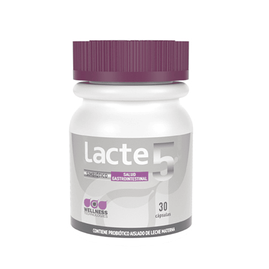 Lacte 5 Gastrointestinal, Probiótico aislado de leche materna, 30 Cápsulas