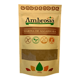 Harina de Algarroba 400g, certificado sin gluten, Ambrosia