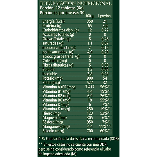 Spirulina 360 Tabletas, Aquasolar, orgánico