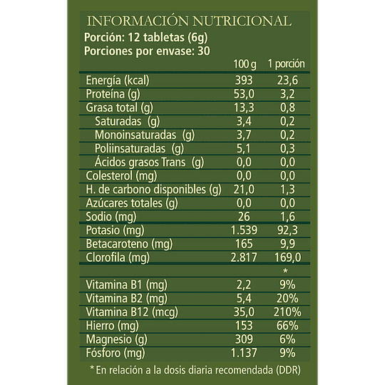 Chlorella Power 360 Tabletas, Aquasolar, orgánico