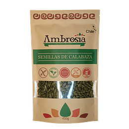 Semillas de Calabaza, 450g,  certificado sin gluten, Ambrosia