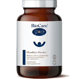 MINDLINX POWDER, 16 BILLONES,  Probiótico En Polvo Con Glutamina, 60g, BioCare