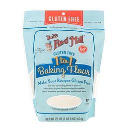 Harina para Hornear Libre de Gluten (1 es a 1) Lista para Usar, 624g Baking Flour - Bob's Red Mill 