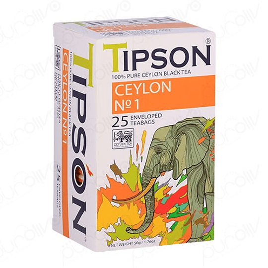  Te Negro Ceylon N°1, 25 bolsitas - Tipson