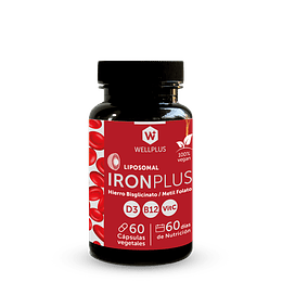 IRON PLUS, hierro liposomal, 60 cápsulas - Wellplus