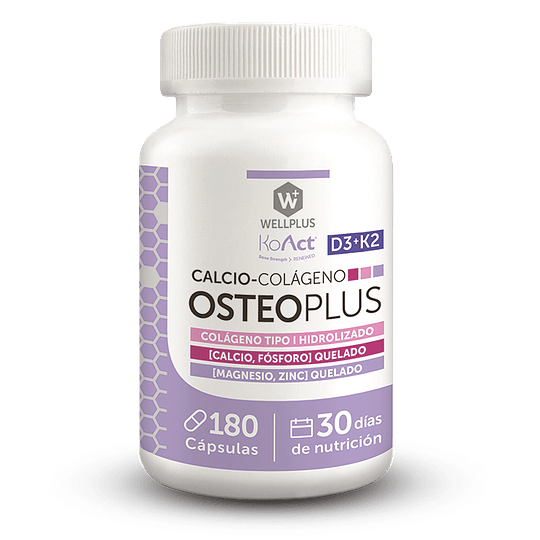 OSTEO PLUS (D3 + K2) 180 cápsulas - Wellplus