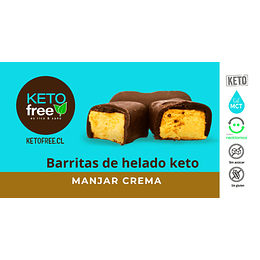 Barritas de Helado Keto Manjar Crema, KetoFree