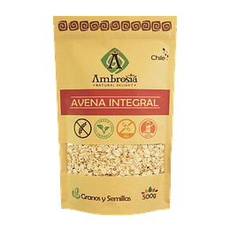 Avena Integral sin Gluten 500g,  certificado sin gluten, Ambrosia