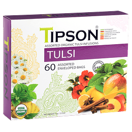 Surtido de Tulsi Organico 60 bolsitas, pack Tulsi Assorted - Tipson