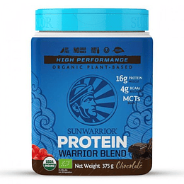 Proteína Vegana Orgánica sabor Chocolate 375 g, Sun Warrior Protein Warrior Blend 