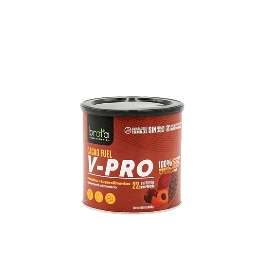 V-PRO Cacao Fuel, proteina vegetal, 650g , Brota