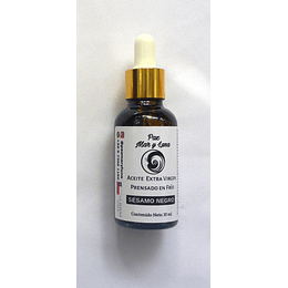 Aceite Extra Virgen de Sésamo Negro 30ml - Paz Mar y Luna