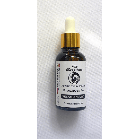 Aceite Extra Virgen de Sésamo Negro 30ml - Paz Mar y Luna