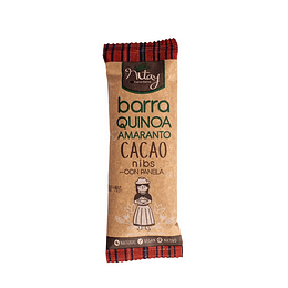 Barra Cereal Quinoa Amaranto Sabor Cacao, 33g, Nitay
