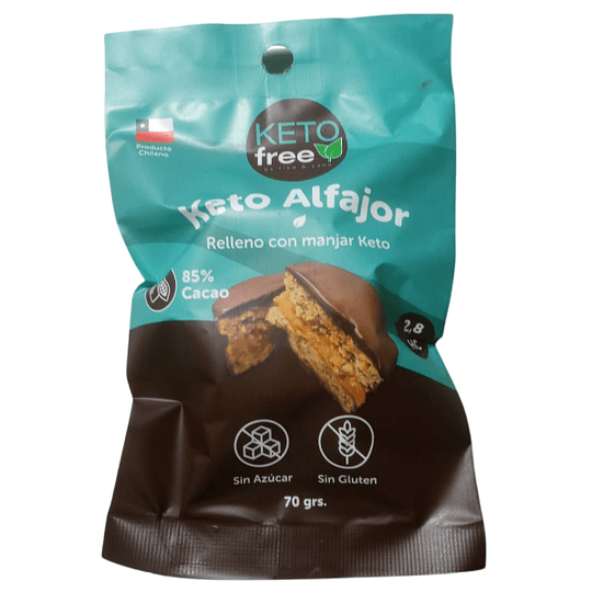 Keto Alfajor sin azúcar 70g