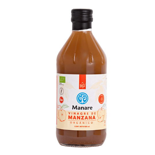 Vinagre De Manzana Organico 500ml, Manare