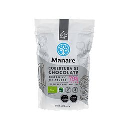 Cobertura sin azúcar 79% cacao 400g Manare