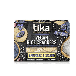 Tika Vegan Rice Crackers Amapolas & Sésamo, 100g