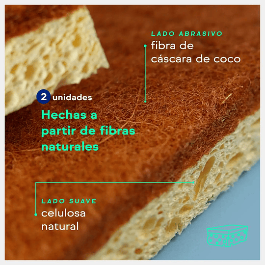 Esponja Ecológica de Coco FreeMet, 2 unidades