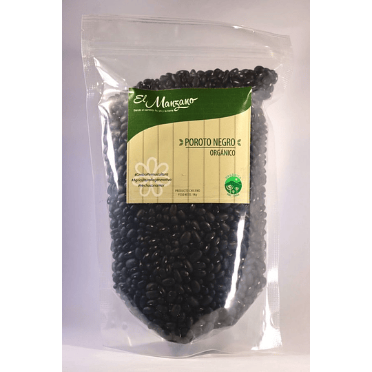 Poroto Negro Orgánico, 1kg, El Manzano