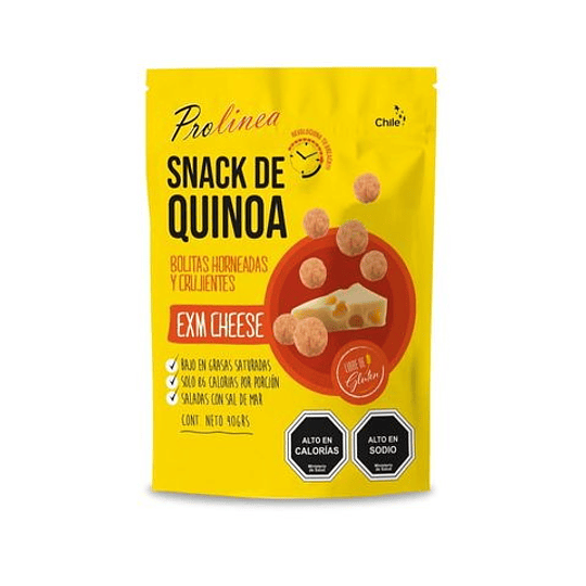 Snack de Quinoa EXM Cheese,  bolitas horneadas crujentes, 40g, Promauka