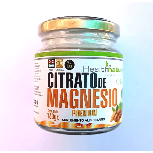 Citrato de Magnesio Premium en polvo, 160g, Health Natural 