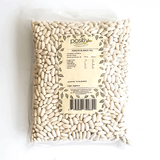 porotos blanco, 1kg, Positiv