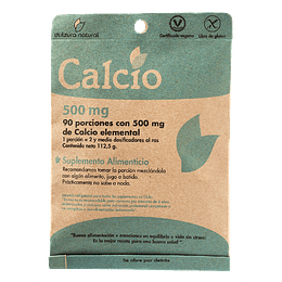 Calcio, 90 porciones con 500 mg, Dulzura Natural