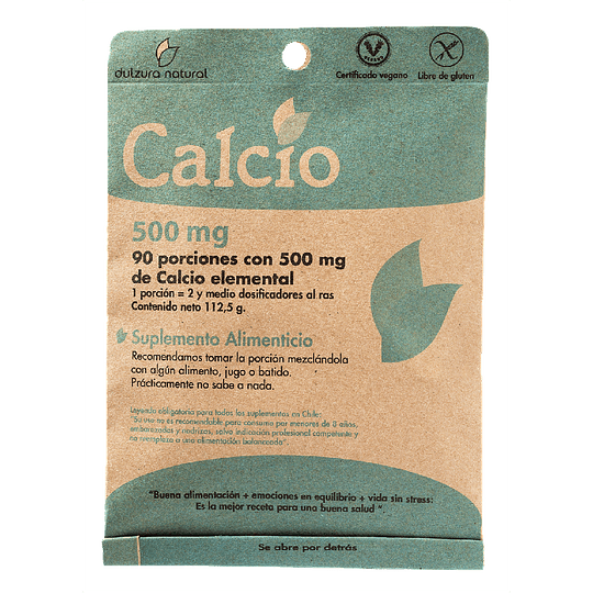 Calcio, 90 porciones con 500 mg, Dulzura Natural