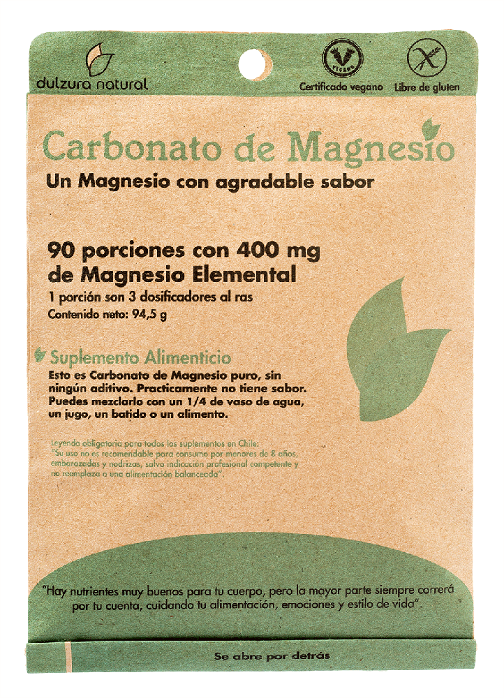 Carbonato de Magnesio 400 Mg Dulzura Natural