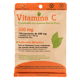 Vitamina C Dulzura Natural, con stevia y  dosificador, 120 porciones, 500 mg