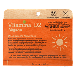 Vitamina D2, vegano, 125 porciones, Dulzura Natural