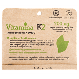 Vitamina K2, 90 porciones de 200 ug,  Dulzura Natural