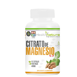Citrato De Magnesio, 400mg, 60 Cápsulas, Health Natural