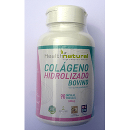 Colágeno Hidrolizado Bovino, en cápsulas, 90g, Health natural
