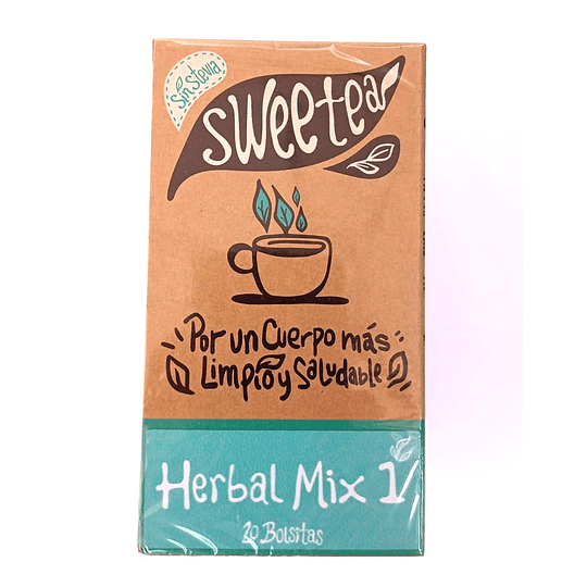 Herbal Mix 1 (ex detox), sin stevia, 20 bolsitas, Sweetea