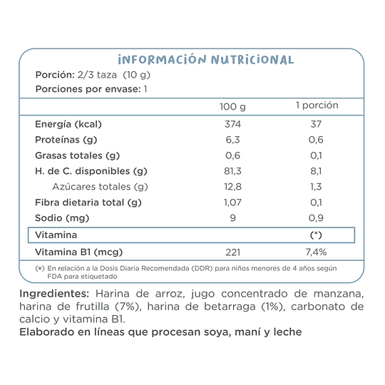 Puffs Frutilla Betarraga Individual, 10g, Kuna Foods