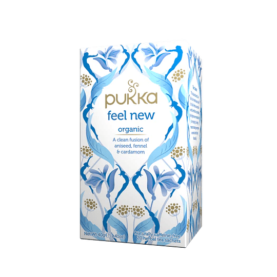 Té Orgánico Digestivo Feel New, 20 bolsitas, Pukka