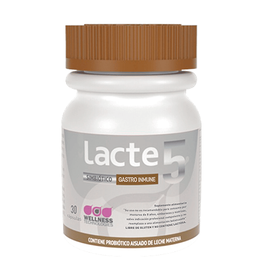 Lacte 5, Probiótico, 30 Cápsulas, Lacte 5