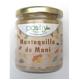 MANTEQUILLA DE MANI, 500g, POSITIV