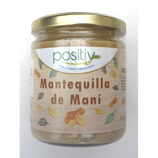 MANTEQUILLA DE MANI, 500g, POSITIV