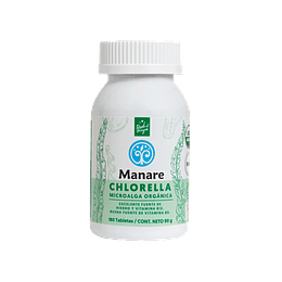 Chlorella Orgánica, 180 tabletas, 90g, Manare