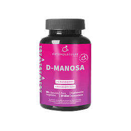 D-Manosa+Cranberry+Probióticos, 90 Cápsulas, Ortomolecular Chile