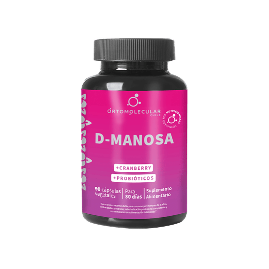D-Manosa+Cranberry+Probióticos, 90 Cápsulas, Ortomolecular Chile
