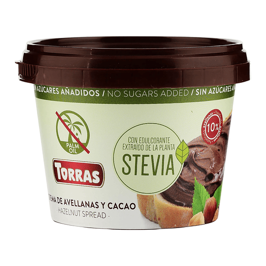 Crema Avellana y Cacao con Stevia, 200g, Torras