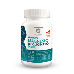 Magnesio Bisglicinato Pure, 120 cápsulas, Wellplus