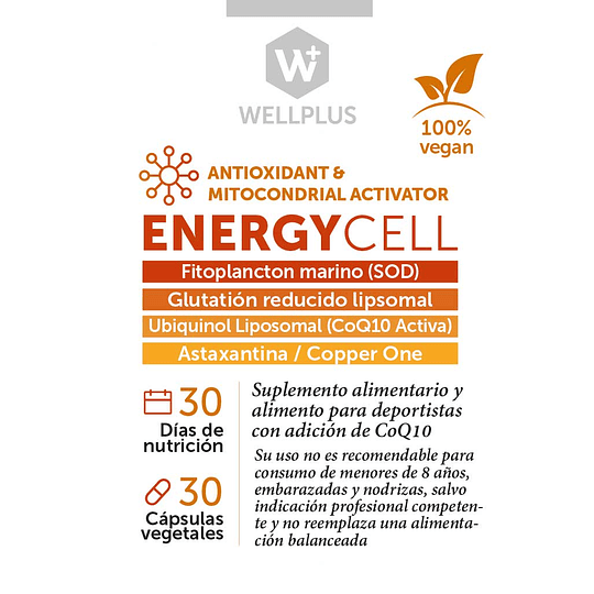 Energy Cell, 30 cápsulas, Wellplus