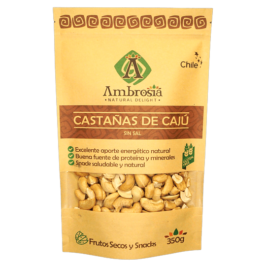 Castañas de Cajú – Sin Sal, 350g, Ambrosia