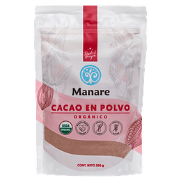 Cacao en polvo orgánico, 200g, Manare